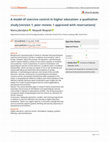 Research paper thumbnail of A model of coercive control in higher education: a qualitative study