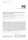 Research paper thumbnail of Identification of masses in digital mammogram using gray level co-occurrence matrices