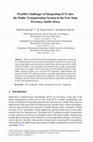 Research paper thumbnail of Possible Challenges of Integrating ICTs into the Public Transportation System in the Free State Province, South Africa