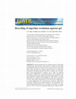 Research paper thumbnail of Recycling of superfine resolution agarose gel