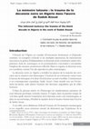 Research paper thumbnail of La mémoire tatouée, le trauma de la décennie noire dans l'oeuvre de Sadek AISSAT