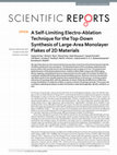 Research paper thumbnail of A Self-Limiting Electro-Ablation Technique for the Top-Down Synthesis of Large-Area Monolayer Flakes of 2D Materials