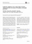 Research paper thumbnail of Landscape complexity is not a major trigger of species richness and food web structure of European cereal aphid parasitoids