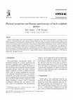 Research paper thumbnail of Physical properties and Raman spectroscopy of GeAs sulphide glasses