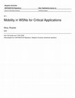 Research paper thumbnail of Mobility in WSNs for critical applications