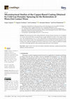 Research paper thumbnail of Microstructural Studies of the Copper-Based Coating Obtained by Cold Gas-Dynamic Spraying for the Restoration of Worn-Out Contact Wires