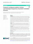 Research paper thumbnail of Frequent contiguous pattern mining over biological sequences of protein misfolded diseases