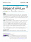 Research paper thumbnail of Systematic human rights violations, traumatic events, daily stressors and mental health of Rohingya refugees in Bangladesh