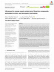 Research paper thumbnail of Ultrasound in orange sweet potato juice: Bioactive compounds, antioxidant activity, and enzymatic inactivation