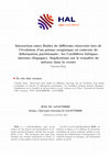 Research paper thumbnail of Interaction Entre Fluides de Différents Réservoirs Lors de L'évolution D'un Prisme Orogénique En Contexte de Déformation Partitionnée: Les Cordillères Bétiques Internes (Espagne): Implications Sur Le Transfert de Métaux Dans La Croute