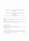 Research paper thumbnail of Une preuve simple d’une inégalite ́ de Bourgain, Brezis et