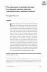 Research paper thumbnail of The integration of embodied learning in a language learning classroom: conclusions from a qualitative analysis