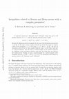 Research paper thumbnail of Inequalities related to Bourin and Heinz means with a complex parameter