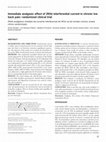 Research paper thumbnail of Immediate analgesic effect of 2KHz interferential current in chronic low back pain: randomized clinical trial