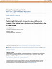 Research paper thumbnail of Fashioning Entitlements: A Comparative Law and Economic Analysis of the Judicial Role in Environmental Centralization in the U.S. and Europe