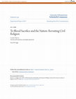 Research paper thumbnail of To Blood Sacrifice and the Nation: Revisiting Civil Religion