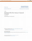 Research paper thumbnail of The Body of the Text: Literacy\u27s Corporeal Constant