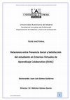 Research paper thumbnail of Relaciones entre presencia social y satisfacción del estudiante en entornos virtuales de aprendizaje colaborativo (EVAC)