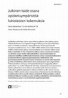 Research paper thumbnail of Julkinen taide osana opiskeluympäristöä: lukiolaisten kokemuksia