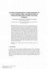 Research paper thumbnail of The Effect of Problem Based Learning and Inquiry on Critical Thinking Ability (Experimental Study on Entrepreneurship Subject at FKIP, Universitas Kuningan)