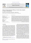 Research paper thumbnail of Origin of charge generation efficiency of metal oxide p-dopants in organic semiconductors