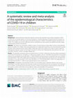 Research paper thumbnail of A systematic review and meta-analysis of the epidemiological characteristics of COVID-19 in children