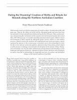 Research paper thumbnail of Dating the dreaming? Creation of myths and rituals for mounds along the northern Australian coastline.