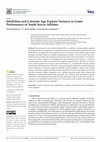 Research paper thumbnail of Inhibition and Calendar Age Explain Variance in Game Performance of Youth Soccer Athletes