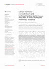 Research paper thumbnail of Salivary hormone concentrations and technical-tactical performance indicators in beach volleyball: Preliminary evidence