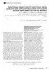 Research paper thumbnail of Functional neurotoxicity and tissue metal levels in rats exposed subacutely to titanium dioxide nanoparticles via the airways