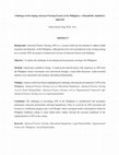 Research paper thumbnail of Challenges in Developing Advanced Nursing Practice in the Philippines: A Roundtable, Qualitative Approach