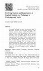 Research paper thumbnail of Evolving Notions and Experiences of English Studies and Pedagogy in Contemporary India