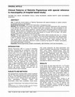 Research paper thumbnail of Clinical Patterns of Retinitis Pigmentosa with special reference to maculopathy ( A hospital based study )