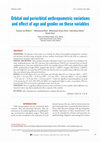 Research paper thumbnail of Orbital and periorbital anthropometric variations and effect of age and gender on these variables