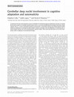 Research paper thumbnail of Cerebellar deep nuclei involvement in cognitive adaptation and automaticity