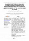 Research paper thumbnail of Board structure and earning management: A comparative study between the pre-pandemic and during the COVID-19 pandemic periods