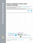 Research paper thumbnail of Fracture orientation in Maros, South Sulawesi, Indonesia