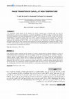 Research paper thumbnail of PHASE TRANSITION OF CaFeO2.5 AT HIGH TEMPERATURE