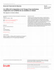 Research paper thumbnail of Les effets de la réputation et de l’image d’une institution coopérative sur la fidélité de ses membres et clients