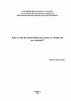 Research paper thumbnail of UNIVERSIDADE ESTADUAL PAULISTA FACULDADE DE FILOSOFIA E CIÊNCIAS PROGRAMA DE PÓS-GRADUAÇÃO EM FILOSOFIA Kant e o fim da modernidade pré-crítica: os "Sonhos de um visionário