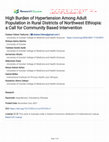 Research paper thumbnail of High Burden of Hypertension Among Adult Population in Rural Districts of Northwest Ethiopia: a Call for Community Based Intervention