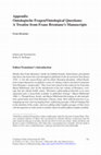 Research paper thumbnail of Appendix Ontologische Fragen/Ontological Questions: A Treatise from Franz Brentano's Manuscripts