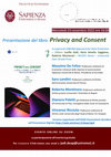 Research paper thumbnail of Locandina presentazione libro Privacy and Consent