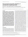 Research paper thumbnail of Host and body site-specific adaptation of Lactobacillus crispatus genomes