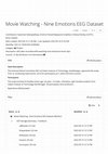 Research paper thumbnail of [Dataset] Mukhopadhyay, D; Miyapuram, K.P.; Pandey, P.; Tripathi, R. (2022). Movie Watching - Nine Emotions EEG Dataset.