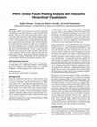 Research paper thumbnail of PIHVI: Online Forum Posting Analysis with Interactive Hierarchical Visualisation