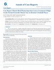 Research paper thumbnail of Case Report: Platelet Rich Plasma Injection Used as Treatment of High-Grade Partial Pectoralis Muscle Tear in Division I Football Player