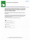 Research paper thumbnail of Systematically collected information at encounters with HIV-positive students: A review of 10 years of electronic medical records