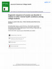 Research paper thumbnail of Diagnostic sequence of cocaine use disorder in relation to other mental health conditions among college students