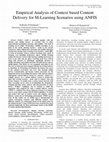 Research paper thumbnail of Empirical Analysis of Context based Content Delivery for M-Learning Scenarios using ANFIS